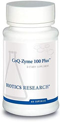 BIOTICS RESEARCH Coq Zyme 100 Plus 100 mg Emulsified Co Q10, High Absorption, Added B-Complex Vitamins, Heart Health, Healthy Energy Levels 60 Capsules