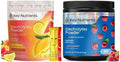 KEY NUTRIENTS Electrolytes Powder Bundle, Blue Raspberry 90 Servings + Electrolyte Powder Packets Variety Pack 10 Count, Sugar Free Hydration Drink Mix with Vitamins & Minerals, No Calories