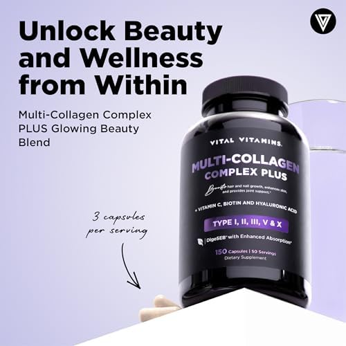 Vital Vitamins Multi Collagen Complex Plus 150 ct + Creatine Monohydrate Capsules 120 ct