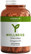 HERBALY Wellness Wildcrafted Oregano Oil Capsules Yellow/Gold