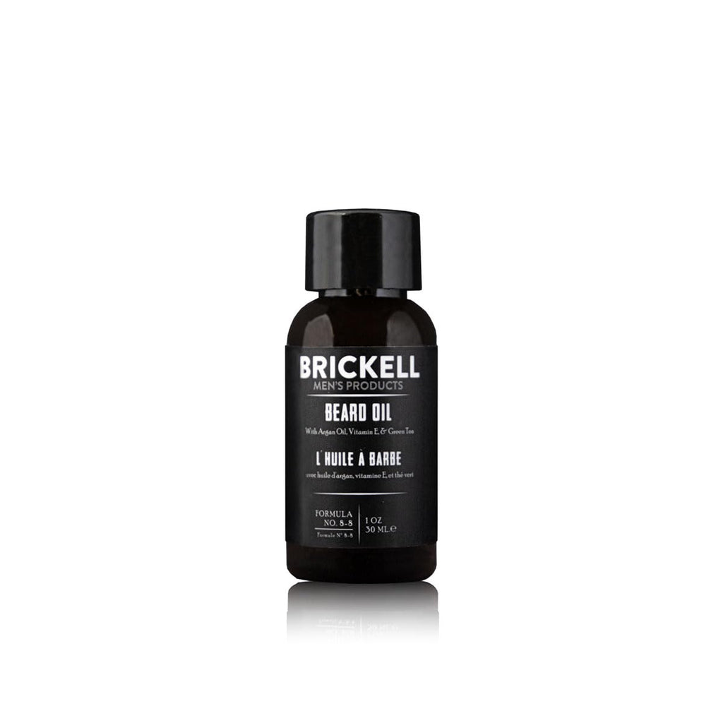 Brickell Men's Beard Oil for Men, Argan and Jojoba Oil to Strengthen and Soften Hair, With Vitamin E, 1 Ounce, Scented