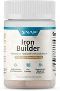 Snap Supplements Natural Iron Builder Supplements, 60 Vegan Capsules