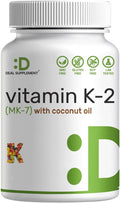 DEAL SUPPLEMENT Vitamin K2 MK-7 200mcg Per Serving, 240 Coconut Oil Softgels | Easily Absorbed Menaquinone-7 Form | Bone, Joint, & Immune Support – Non-GMO