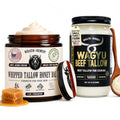 Wrath & Remedy Bundle of Wagyu Beef Tallow (14 OZ) & Unscented Whipped Tallow Honey Balm (4 OZ)