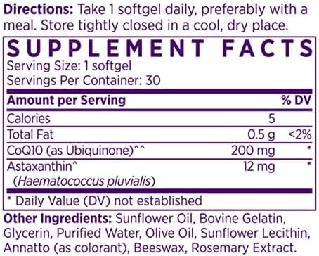 NAOMI Bergamot 500mg Astaxanthin and CoQ10