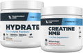 Transparent Labs Hydrate Electrolytes Powder (40 Servings, Peach Mango) & Creatine HMB (30 Servings, Tropical Punch)