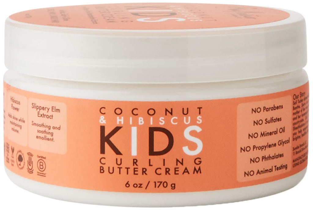 SheaMoisture Kids Curl Cream for Curl Definition, Coconut & Hibiscus Styling Cream to Moisturize & Detangle, 6 oz