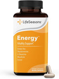 LifeSeasons Energy - Vitality Support - Energy Booster for Physical and Cognitive Strength - No Jitters - Increases Stamina - Contains Green Tea and L-Theanine - 60 Count (Pack of 1)