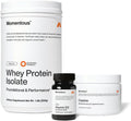 Momentous Arnold's Stack - Creatine Monohydrate Powder, Essential Grass-Fed Whey Protein Powder (Unflavored) & Vitamin D3 (2000 IU) - Daily Fundamentals to Support Muscle Strength & Longevity