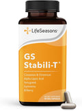 LifeSeasons GS Stabili-T - Blood Sugar Support Supplement - Healthy Circulation & Vision - Maintain Normal Levels - Chromium Cinnamon Gymnema Bilberry & Alpha Lipoic Acid - 90 Capsules