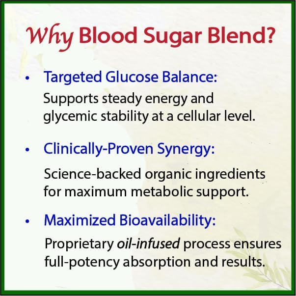 Bodymune Blood Sugar Blend – Organic Blood Sugar Support Supplement – with Bitter Melon Capsules, Moringa, & Black Seed Oil – 66 Capsules – USDA Organic, Vegan, Non-GMO