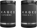 Kaged BCAA and L-Glutamine Powder Bundle – Vegan, Unflavored, Muscle Recovery Support