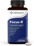 LifeSeasons Focus-R Concentration Support – Memory, Focus & Mental Clarity Supplement with Bacopa, Rhodiola, L-Tyrosine & B Vitamins – Cognitive Performance & Brain Energy – 60 Veg Capsules