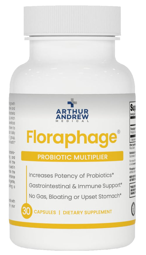 Arthur Andrew Medical Floraphage, Bacteriophage Prebiotic, 90 Capsules | Advanced Bacteriophage Prebiotic. Probiotic Multiplier, & Microbiome Enhancement. Digestive, Immune, & Urinary Tract Support