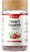 Snap Supplements Heart Health Gummies, CoQ10, Sugar-Free, 60 Vegan Gummies | Blood Circulation Supplements, Heart Health Supplements, Blood Flow Supplement, Gluten-Free, Non-GMO, Grapeseed, Blueberry