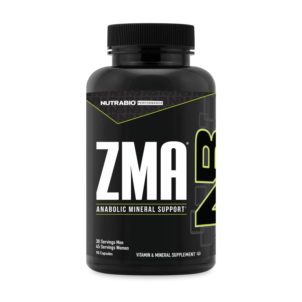 NutraBio ZMA Supplements for Men & Women- Zinc Magnesium Supplements to Support Hormone Levels, Peak Performance, Sleep, Muscle Recovery, Immune Health, 180 Ct.