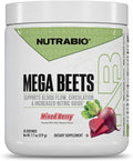 NutraBio Mega Beets Organic Beet Root Powder Nitric Oxide Superfood, NO3-T Nitrates and Antioxidants - Supports Performance, Circulation, Blood Flow, Overall Health - 30 Servings