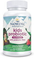 Nordic Naturals Kids Nordic Flora Probiotic Gummies, 1.5B CFU - 60 Count | Supports digestive & immune health. 1.5B CFU probiotics + prebiotic fiber. Non-GMO, Vegan. Berry Punch flavor. 30 Servings