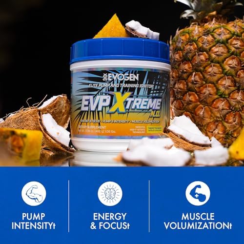 Evogen EVP Xtreme NO + EVP AQ Bundle | Tropic Thunder | Pre-workout powder plus liquid glycerol volumizer for pumps, energy, hydration and vascularity