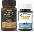 12 PPM H2 Hydrogen Tablets & 11 Strain Probiotics 100 Billion CFU | Daily Supplement Routine | 2 Items