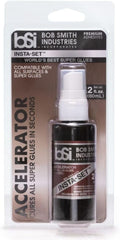 Bob Smith Industries Insta-Set Super Glue Accelerator 2 fl oz - Fast Drying Liquid Activator for Cyanoacrylate Adhesives, Enhance Repair Speed - Strawberry Scent
