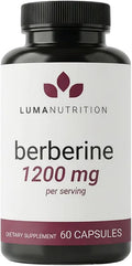 Luma Nutrition Pure Berberine Supplement - Berberina 1200mg - 60 Capsules
