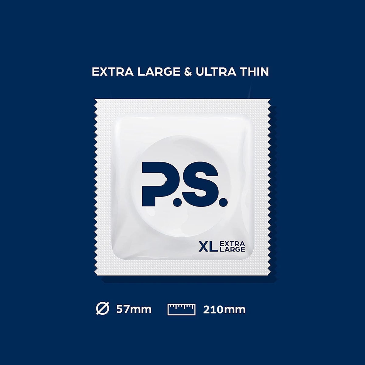 PS Condoms Exceptionally Thin Latex Condoms, Clean & Odorless, 12 Pack | Individually tested, 0.045 mm natural rubber, 40% thinner, lubricated, vegan, and free of PFAS, gluten, glycerin and parabens