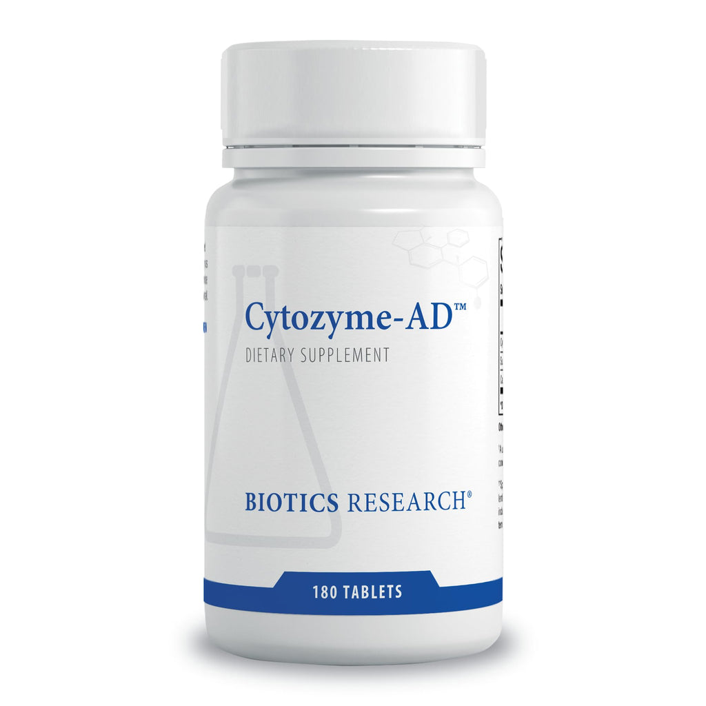 BIOTICS RESEARCH Cytozyme-AD - Adrenal Support Supplement, Promotes HPA Axis Balance, Healthy Stress Response and Calm Energy, SOD and Catalase Antioxidant Enzymes, Gluten and Dairy Free, 60 Tablets