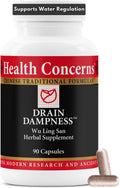 Health Concerns Drain Dampness – Kidney Support – Water Retention Relief – Chinese Herbal Formula with Alisma, Poria, Polyporus, Cinnamon – 2250 mg of a Proprietary Herbal Blend – 90 Capsules