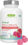 Igennus High Absorption Magnesium Citrate Gummies with L-Theanine & B6, Calm & Nervous System Support for Adults & Kids, Sugar-Free, Clean Ingredients & Vegan, Watermelon Flavor, 45-90 Servings