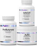 Tesseract Medical Research ProButyrate Gut Health Supplement & SafeCell S-Acetyl Glutathione Supplement & AuRx Autism Spectrum Medical Food Powder