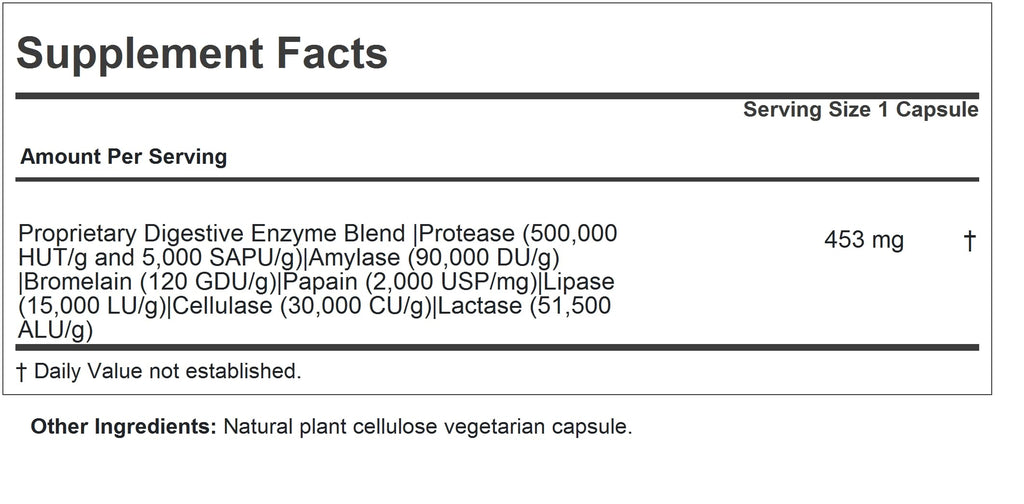 Andrew Lessman ProCaps Digest Assure Vegetarian Digestive Enzymes 60 Capsules