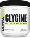 NutraBio Glycine Powder - Glycine Supplement- Free Form Amino Acid Supplement - 1000mg Serving - 150g, 150 Servings