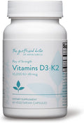 VIDAPURA Ray of Strength D3K2 by Dr. Anna Cabeca, Bone, 60 Softgels | High-Potency Vitamin D3 5000 IU & K2 (MK-7) Supplement – Bone, Immune & Heart Support