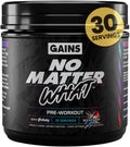 Gains in Bulk No Matter What Pre Workout Powder, Rocket Pop, 30 Servings