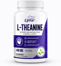 Leaping Lynx L-Theanine 400 mg per Serving (200 mg per Capsule), 120 Capsules | Supports Relaxation, Stress Relief, Calm Focus & Sleep | Non-GMO Supplement