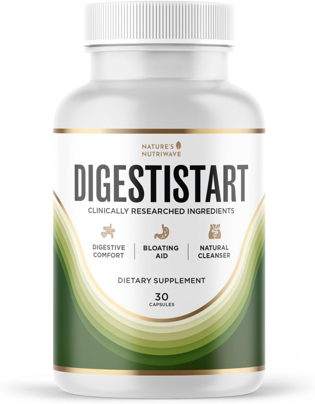 DigestiStart – Wild Yam, Poria Cocos & Bacopa – 30 Ct, 1 Month Supply | Wild Yam, Poria Cocos & Bacopa Monnieri | Non-GMO, Made in USA | Easy-to-take daily capsule