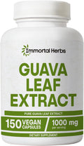 Guava Leaf Extract 1000mg, 10:1 Extra Strength, 150 Pills, Non-GMO & Gluten-Free Guava Extract Capsules for Women and Men