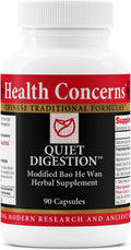 Health Concerns Quiet Digestion – Digestive Support for Upset Stomach, Gas, Bloating, & Indigestion – Herbal Chinese Formula – Supplement with Poria, Barley, & Mangolia Bark - 90 Capsules