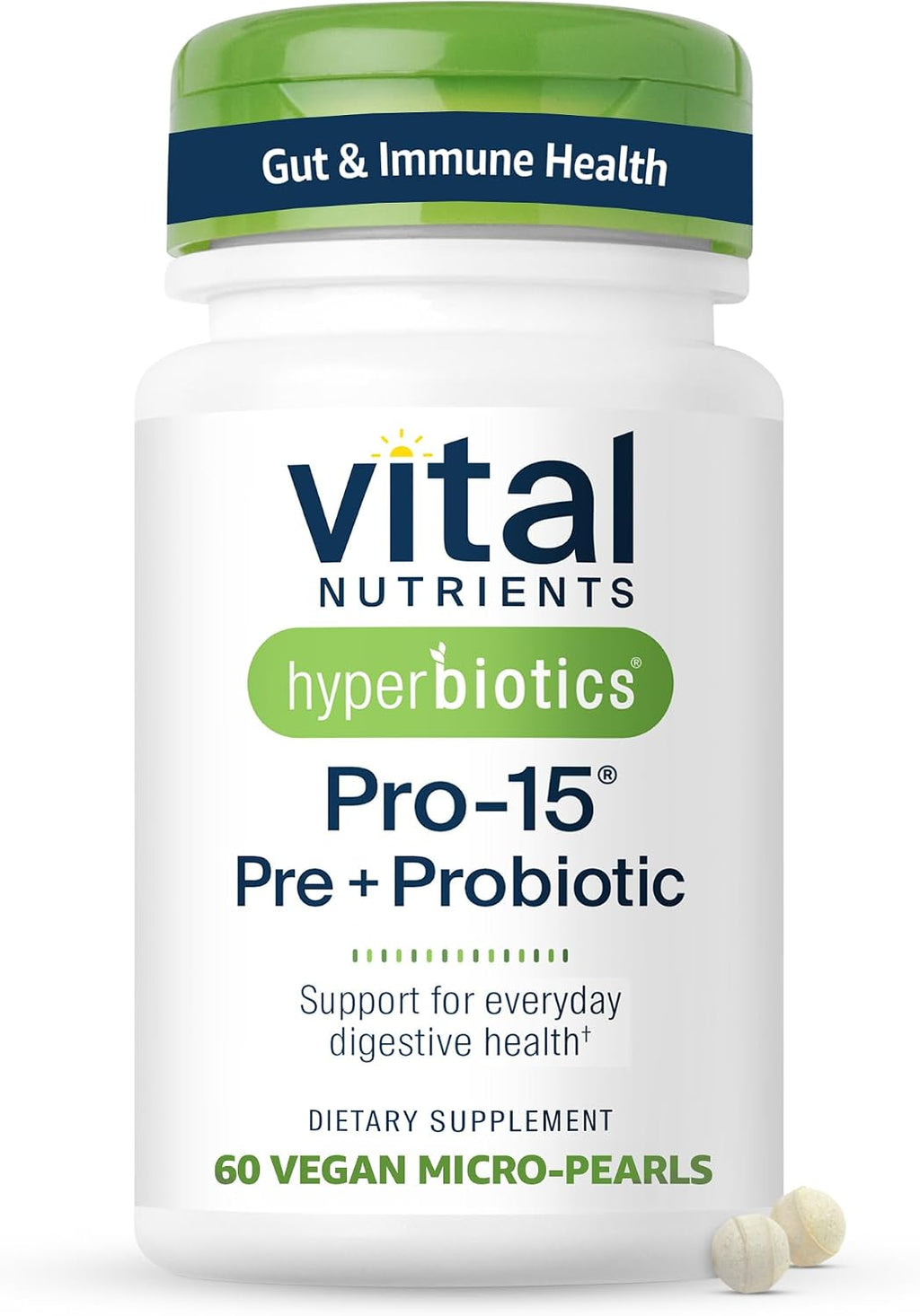 Hyperbiotics Vital Nutrients Gut & Oral Health Bundle – Pro-15 Digestive Prebiotics + Probiotics (60 Time Release Pearls) & Pro-Dental Oral Probiotics with BLIS K12 & M18 (45 Mint Tablets)