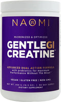NAOMI Gentle GI Creatine with OPTIBIOME®, Gut-Friendly Creatine Monohydrate for Muscle Strength, Recovery & Mental Focus, Non-GMO, Clean, Daily Creatine Supplement for Men & Women, 90-Day Supply