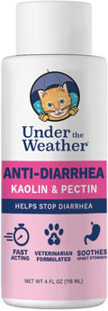 Under the Weather Cat Diarrhea Medicine with Pectin and Kaolin | Fast Acting Anti Diarrhea Liquid for Cats | Soothe Your Pet's Upset Stomach - 4 oz Bottle