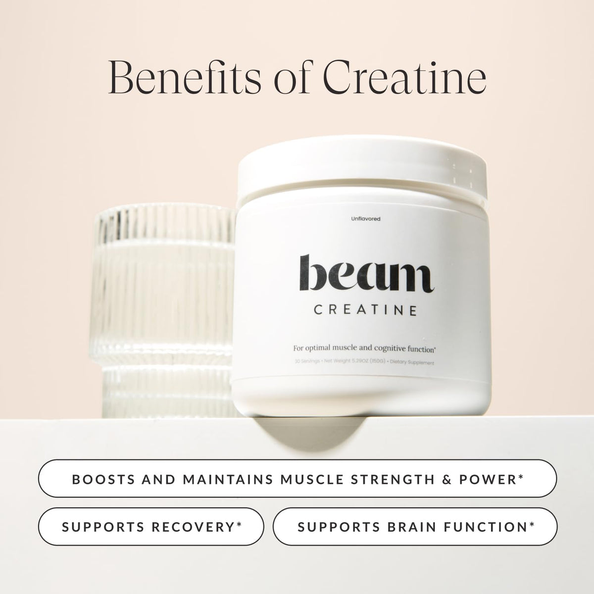 BEAM Creatine Monohydrate + Pre Workout Bundle – Strength, Endurance & Muscle Recovery Stack – Clean Energy & Hydration Support, Third-Party Tested for Peak Training Performance