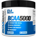 Evlution EVL BCAAs Amino Acids Powder - BCAA Powder Post Workout Recovery Drink and Stim Free Pre Workout Energy Drink Powder - 5g Branched Chain Amino Acids Supplement for Men - Unflavored Powder