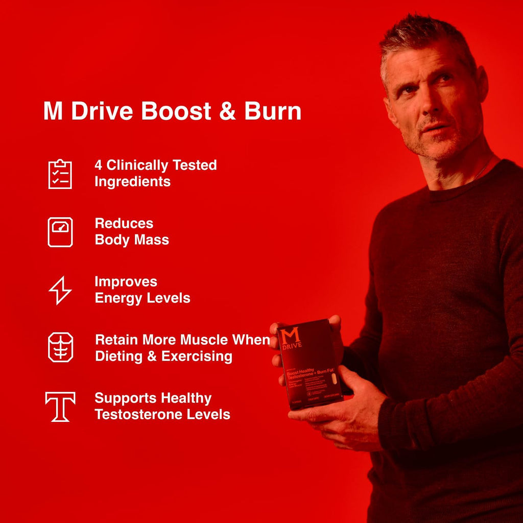 Mdrive Boost and Burn Testosterone Booster + Daily Multi Vitamin