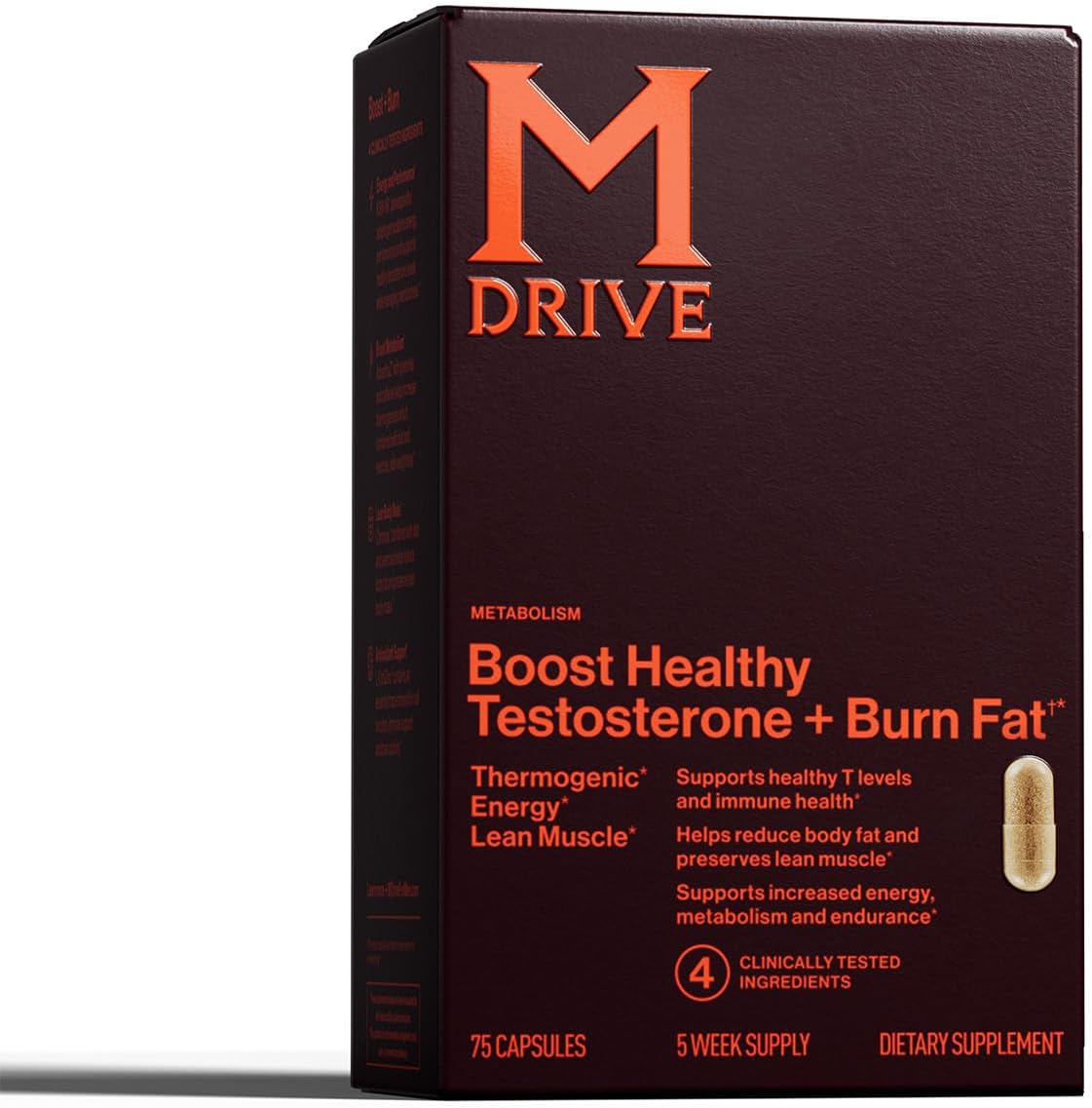 Mdrive Boost and Burn Testosterone Booster + Daily Multi Vitamin