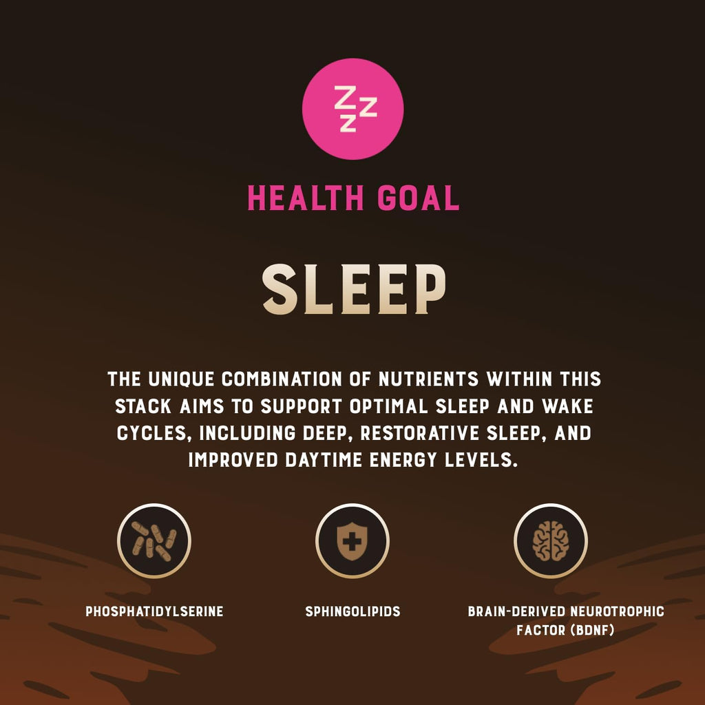Sleep Stack - Includes Joint Strength & Repair, Skin, Hair & Nails, Mood Memory & Brain for Cognitive Function, Mobility, and Wellness