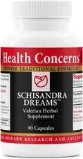 Health Concerns Schisandra Dreams – Sleep Support & Calm Aid Supplement – Valerian & Schisandra Herbal Blend – Restful Sleep, Relaxation, Palpitations, Nighttime Cough – 90 Capsules