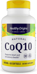 Healthy Origins CoQ10 600 mg, Kaneka Q10, 60 Softgels
