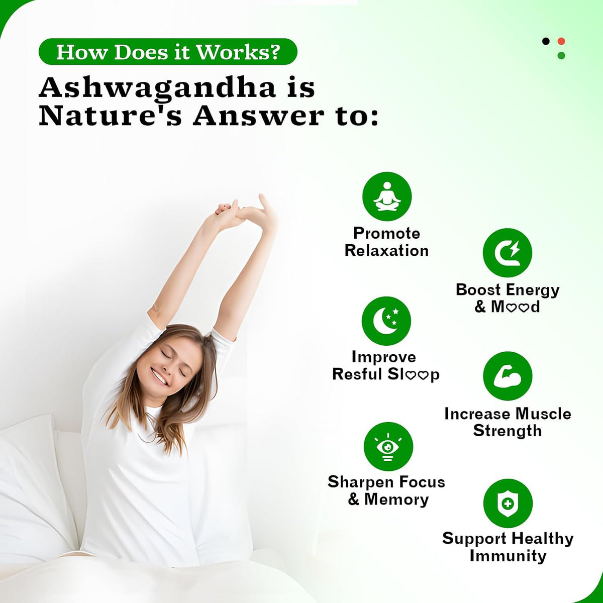 Ashwagandha Gummies, Extra Strength Vitamin D3, Organic Ashwa Root Extract Supplement for Calm Mood Relaxation & Immune Support, Mixed Berry Vegan Sugar Free Chews 60 Count